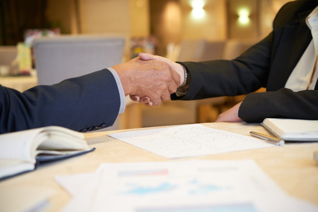 Senior Entrepreneurs Shaking Hands